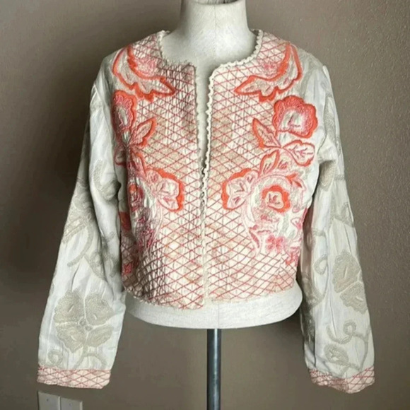 Soft Surroundings Twin Garlands Bolero Jacket size M - Picture 1 of 9